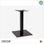 1 Mirco Large Black Square Dining Table Base for Maximum Ø1200mm &amp; 1000mm x 1000mm - In Black Powder Coated Steel, Indoor &amp; Outdoor Use - Décor for Business image