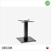 1 Mirco Small Black Square Coffee Table Base for Maximum Ø900mm &amp; 800mm x 800mm - In Black Powder Coated Steel, Indoor &amp; Outdoor Use - Décor for Business