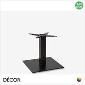 1 Mirco Large Black Square Coffee Table Base for Maximum Ø1200mm &amp; 1000mm x 1000mm - In Black Powder Coated Steel, Indoor &amp; Outdoor Use - Décor for Business