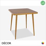 111 Popolo Dining Table with a Grey or Natural Wood-Effect Finish - Modern Design in Neutral Colours - Décor for Business image