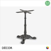 1 E Piazza Black XL Dining Table Base, 3 Legs - for Maximum Tops Ø800mm - Classic Vintage Bistro Style - Décor for Business