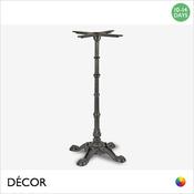 1 E Piazza Black XL Poseur Table Base, 4 Legs - for Maximum Tops Ø700mm &amp; 600mm x 600mm - Classic Vintage Bistro Style - Décor for Business
