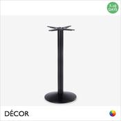 1 K Domus Small Dining Table Base for Maximum Tops Ø800mm &amp; 700mm x 700mm - In Black Powder Coated Steel, Indoor &amp; Outdoor Use - Décor for Business