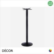 1 K Domus Small Poseur Table Base for Maximum Tops Ø600mm &amp; 600mm x 600mm - In Black Powder Coated Steel, Indoor &amp; Outdoor Use - Décor for Business