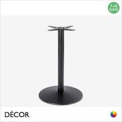 1 K Domus Medium Dining Table Base for Maximum Tops Ø900mm &amp; 800mm x 800mm - In Black Powder Coated Steel, Indoor &amp; Outdoor Use - Décor for Business
