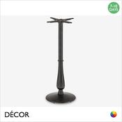 11 Amara Small Poseur Table Base with a Candlestick Column for Maximum Tops Ø800mm &amp; 700mm x 700mm - In Black Powder Coated Steel, Indoor &amp; Outdoor Use - Décor for Business