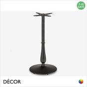 11 Amara Medium Poseur Table Base with a Candlestick Column for Maximum Tops Ø800mm &amp; 700mm x 700mm - In Black Powder Coated Steel, Indoor &amp; Outdoor Use - Décor for Business