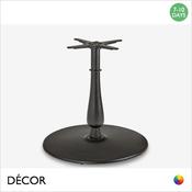 11 Amara Large Dining Table Base with a Candlestick Column for Maximum Tops Ø1200mm &amp; 1100mm x 1100mm - In Black Powder Coated Steel, Indoor &amp; Outdoor Use - Décor for Business