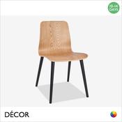 11 Malmo Dining Chair with Black Stained Ash Legs and a Natural Ash Veneer Body - Décor for Business