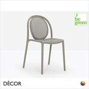 1 D Pedrali - Remind Be Green Stackable Dining Chair, Recycled Polypropylene - In Designer Neutral Grey - Décor for Business image