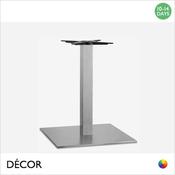 1 N Mirco Large Square Dining Table Base for Maximum Ø1200mm &amp; 1000mm x 1000mm - In Satin Stainless Steel - Décor for Business image