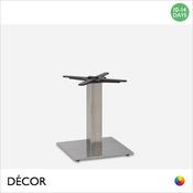 1 N Mirco Small Square Coffee Table Base for Maximum Ø900mm &amp; 800mm x 800mm - In Satin Stainless Steel - Décor for Business