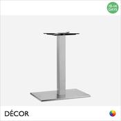 1 N Mirco Rectangular Dining Table Base for Maximum 1200mm x 800mm - In Satin Stainless Steel - Décor for Business image
