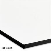11 H Forte White Compact Laminate Table Top, 12mm Thick - Round, Square &amp; Rectangular, For Indoor &amp; Outdoor Use - Décor for Business