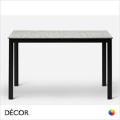 1 G Caffè Pranzo 4-Leg Dining Table Base with a Forte Compact Laminate Rectangular Table Top In Designer Finishes, For Indoor &amp; Outdoor Use - Décor for Business
