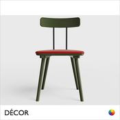 1 A 1 Décor Select - Mary Dining Chair in Lacquered or Stained Ash with an Upholstered Seat - In Designer Fabrics and Wood Finishes - Décor for Business