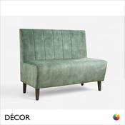 1 A 1 Icon Chairs - Zizu Bench with a Fluted Back - In Designer Fabrics &amp; Eco Leathers - Décor for Business