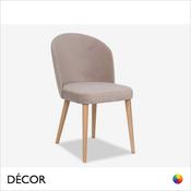 1 A 1 Décor Concept - Pietro Dining Chair with an Arched Back and Tapered Beech Legs - In Designer Fabrics &amp; Eco Leathers - Décor for Business