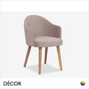 1 A 1 Décor Concept - Pietro Dining Chair with Armrests and an Arched Back and Tapered Beech Legs - In Designer Fabrics &amp; Eco Leathers - Décor for Business