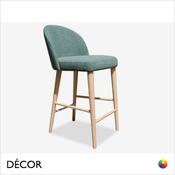 Décor Concept - Pietro Bar Stool with an Arched Back and Tapered Beech Legs - In Designer Fabrics &amp; Eco Leathers - Décor for Business