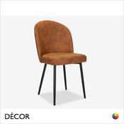 Décor Concept - Pietro Dining Chair with an Arched Back and Metal Legs - In Designer Fabrics &amp; Eco Leathers - Décor for Business