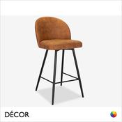 Décor Concept - Pietro Bar Stool with an Arched Back and Metal Legs, Bar and Counter Height - In Designer Fabrics &amp; Eco Leathers - Décor for Business