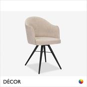 Décor Concept - Pietro Swivel Chair with Amrests and an Arched Back and Metal Legs - In Designer Fabrics &amp; Eco Leathers - Décor for Business