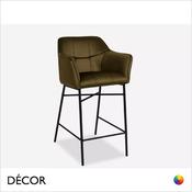 Décor Concept - Savino Bar Stool with an Arched Back and Metal Legs - In Designer Fabrics &amp; Eco Leathers - Décor for Business