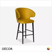 Décor Concept - Sasha Bar Stool with a Wraparound Backrest and Tapered Beech Legs - In Designer Fabrics &amp; Eco Leathers - Décor for Business