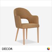 Décor Concept - Sisto Dining Chair with Armrests and an Arched Backrest - In Designer Fabrics &amp; Eco Leathers - Décor for Business