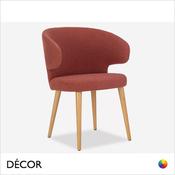 1 A 1 Décor Concept - Otello Dining Chair with Armrests and a Curvaceous Wraparound Backrest - In Designer Fabrics &amp; Eco Leathers - Décor for Business