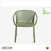1 A 1 Décor Select - Gianet Be Green Stackable Chair with Armrests, Technopolymer - In Designer Colours &amp; Neutral Tones - Décor for Business