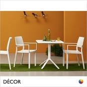 11A2 Kate Stackable Canteen Chair with Armrests, Technopolymer - In Designer Colours &amp; Neutral Tones - Décor for Business
