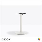 Pedrali - Tonda Round Dining Table Base, Base Ø400mm with Ø76mm Steel Tube Column - In Powder-Coated Steel in Designer Neutral Tones - Décor for Business