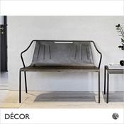 Ola Stackable Bench with Armrests and a Lacquered Steel Body &amp; Frame - In Designer Colours &amp; Neutral Tones - Décor for Business