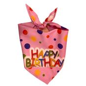 Pink Happy Birthday Bandana - One Size