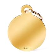Round Tag, Small, Gold image