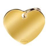 Heart Tag, Medium, Gold