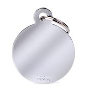 Round Tag, Small, Silver image