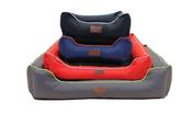 Beddies Waterproof Dog Bed Lounger - 3 Sizes - Small / Blue &amp; Rust