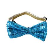 Glitzy Blue Party Bow Tie image