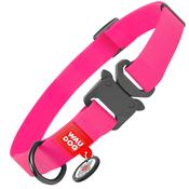 WauDog Ultra-Modern Waterproof Dog Collar With Metal Clasp &amp; QR Code - Small - Black image