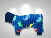 Doug's World Dino Blue Fleece Onesie - Small image