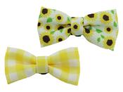 The Soho Pet Sunflower &amp; Check Bow Ties image