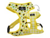 The Soho Pet Reversible Sunflower &amp; Check Harness - Medium image