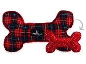 The Soho Pet Reversible Tartan &amp; Star Bone Dog Toy image