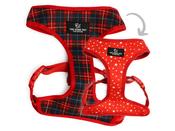 The Soho Pet Reversible Tartan &amp; Star Harness - Medium image