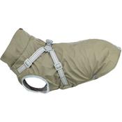 Trixie Coat with Harness Pontis Raincoat - Olive - XXS- M - 45cm (M)