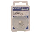 1.3/4" White Sink Plug PA69P