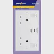 Twin Switch Socket With 2Usb 8283 13A